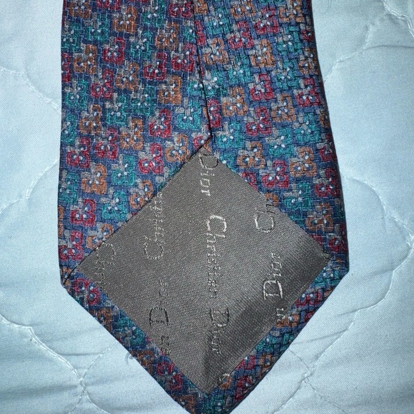 CHRISTIAN DIOR Vintage Tie 100% Silk - Picture 4 of 5
